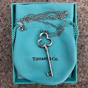 Tiffany & Co Trefoil Key Pendant Sterling Silver